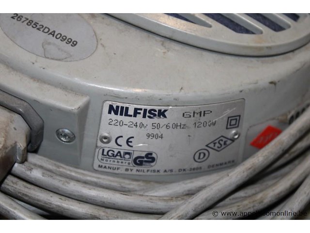 Industriële stofzuiger, nilfisk, gmp, 220-240v, 1200w, werking niet gekend - afbeelding 2 van  2