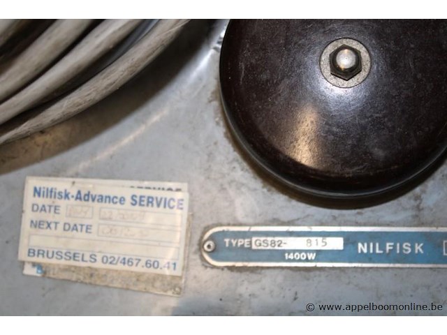 Industriële stofzuiger, nilfisk, gs82-815, 1400w, werking niet gekend - afbeelding 2 van  2