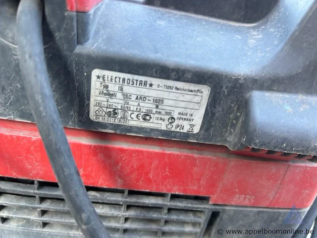 Industriële stofzuiger starmix isc ard-1625, 1,6 kw, 230 v, serienummer 06/2012 18/257. werking niet gekend. - afbeelding 3 van  3