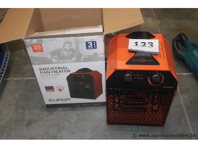 Industriële ventilator kachel, eurom, ek delta 3000, 1500-3000 watt, werking niet gekend - afbeelding 1 van  2