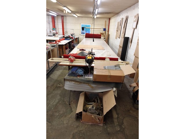 Industriële verticale textielsnijmachine maimin + lange afroltafel - afbeelding 1 van  9