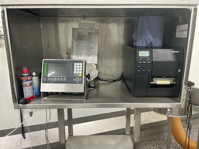 Industriële weegschaal met labelprinter - afbeelding 1 van  2