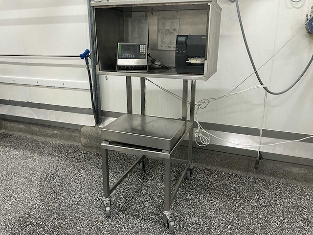 Industriële weegschaal met labelprinter - afbeelding 1 van  4