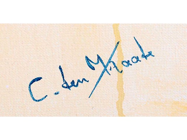 Ineke ten kaate - une française bleue - acryl op doek - 120x100 cm - afbeelding 3 van  7