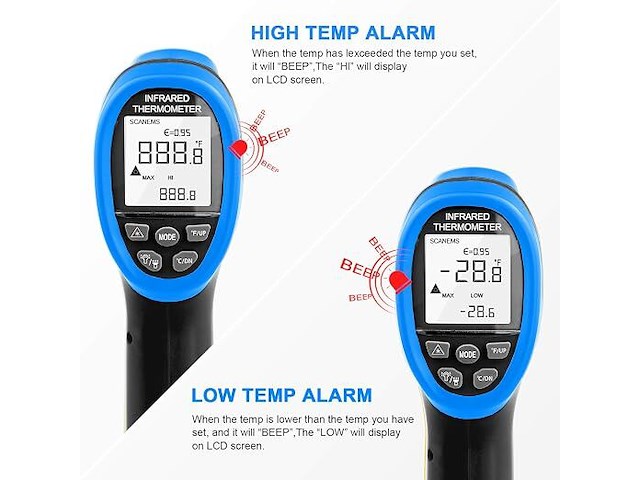 Infrarood thermometer industrie 0-850 - afbeelding 2 van  4
