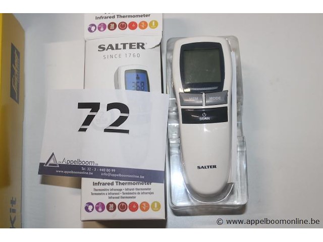 Infrarood thermometer, salter, no touch infrared thermometer, werking niet gekend - afbeelding 1 van  2