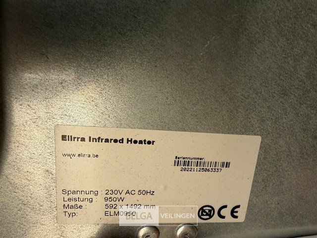 Infrarood verwarmingspaneel eml0950 - afbeelding 2 van  3