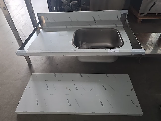 Ingangtafel voor vaatwasmachine met spoelkuip 400... - afbeelding 1 van  5