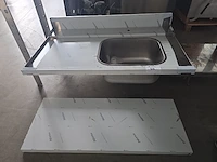 Ingangtafel voor vaatwasmachine met spoelkuip 400...