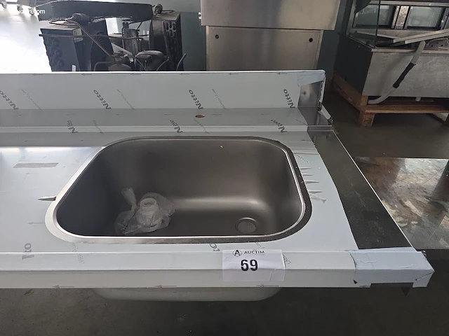 Ingangtafel voor vaatwasmachine met spoelkuip 400... - afbeelding 2 van  5