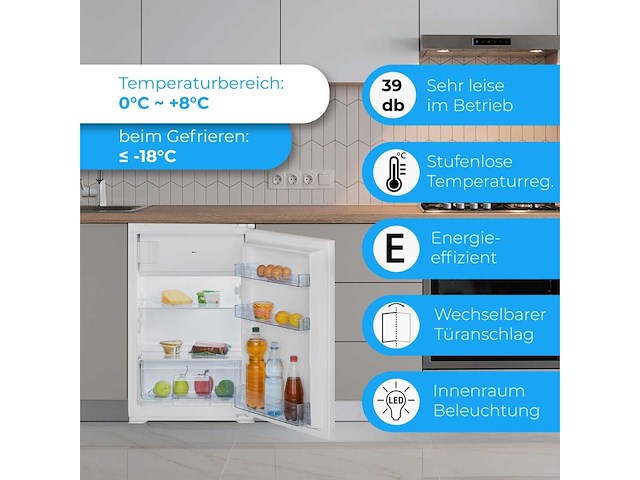 Ingebouwde koelkast en vriezer 118l witte kse7810 - afbeelding 6 van  7