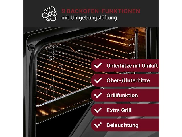 Ingebouwde oven met display klasse a zwart bomann ebo7911-zwart - afbeelding 4 van  7