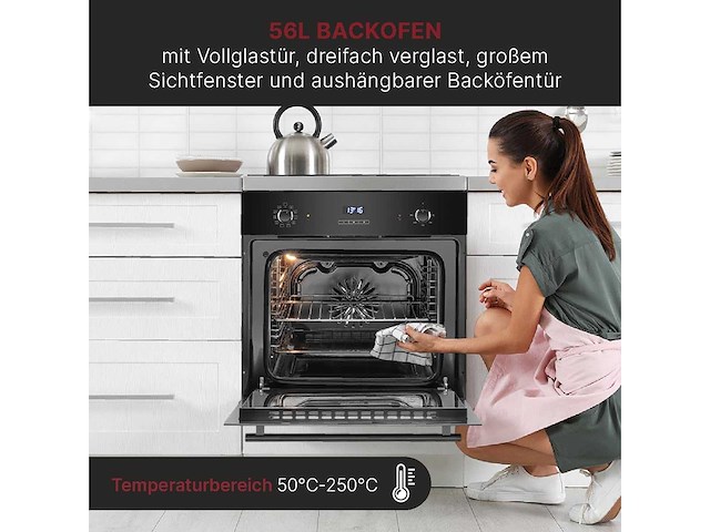 Ingebouwde oven met display klasse a zwart bomann ebo7911-zwart - afbeelding 5 van  7