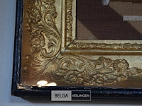 Ingelijst borduurwerk middeleeuwse dame - afbeelding 3 van  3