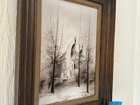 Ingelijst zwart-witkunstwerk - afbeelding 2 van  2