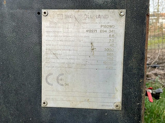 Ingersoll-rand p180wd compressor - afbeelding 11 van  12