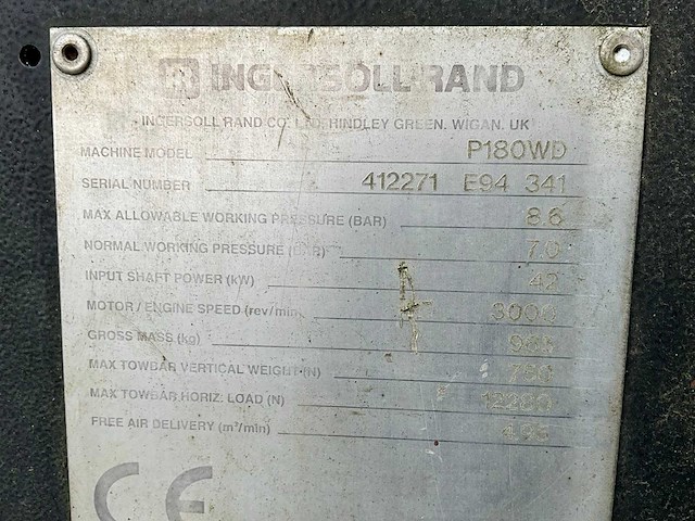Ingersoll-rand p180wd compressor - afbeelding 4 van  12