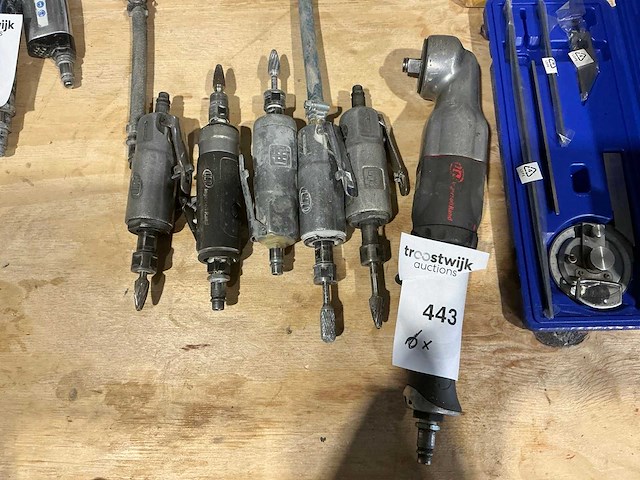 Ingersoll rand pneumatische hand slijpmachine + haakse ratel (6x) - afbeelding 1 van  7