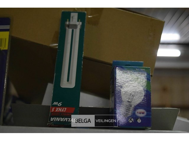 Inhoud 2 bakken partij div modellen lampen - afbeelding 3 van  4