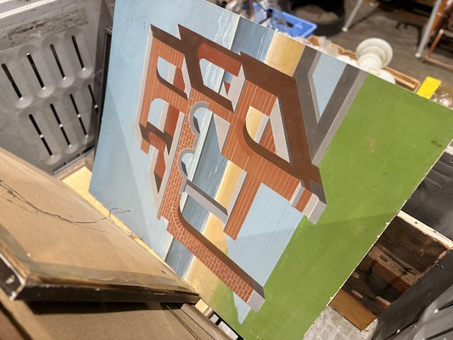 Inhoud bak diverse schilderijen en kaders - afbeelding 6 van  6