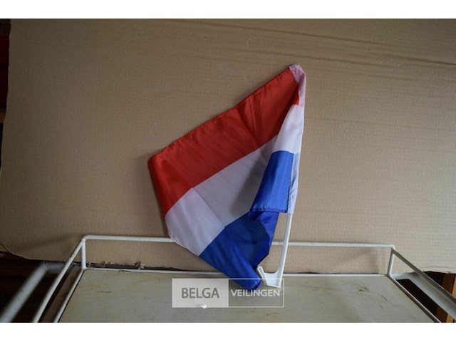 Inhoud doos partij vlaggen op stok - afbeelding 1 van  2