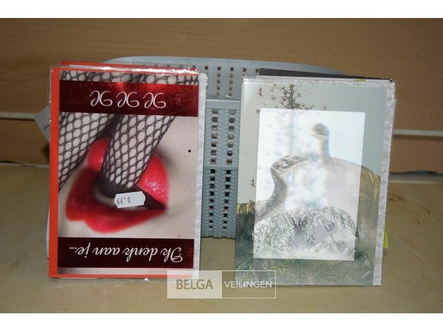 Inhoud korf partij div. wenskaarten - afbeelding 1 van  4