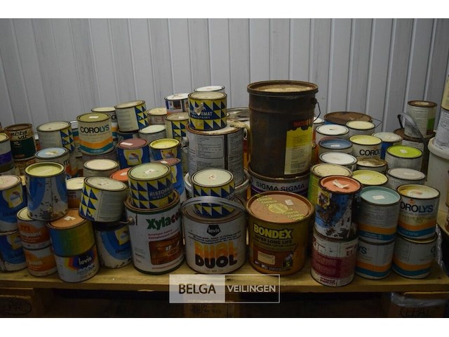 Inhoud pallet partij div soorten verf - afbeelding 1 van  6