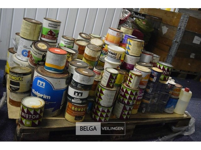 Inhoud pallet partij div soorten verf - afbeelding 1 van  5