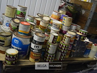 Inhoud pallet partij div soorten verf