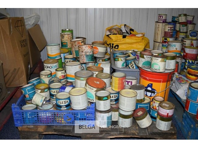 Inhoud pallet partij div soorten verf - afbeelding 1 van  6