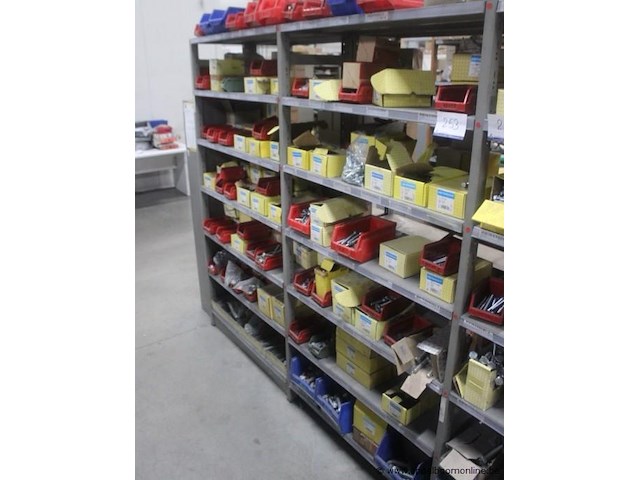 Inhoud van 2 meter stelling wo. bevestigingsmaterialen pgb-fasteners, bouten, moeren en diverse bevestigingsmaterialen, m16x60, m16x50, m16x70, m16x120, m16x130, m14x130 - afbeelding 1 van  5