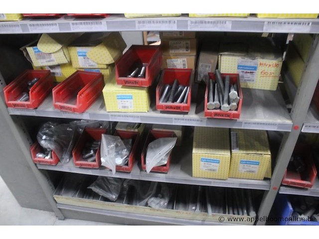 Inhoud van 2 meter stelling wo. bevestigingsmaterialen pgb-fasteners, bouten, moeren en diverse bevestigingsmaterialen, m16x60, m16x50, m16x70, m16x120, m16x130, m14x130 - afbeelding 5 van  5