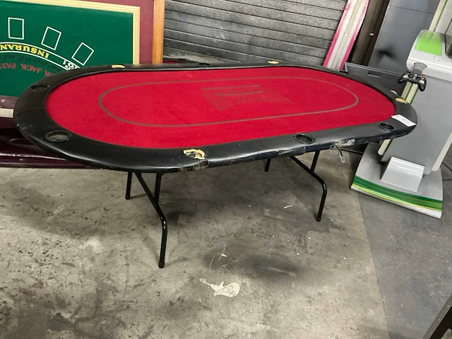 Inklapbare pokertafel (2x) - afbeelding 1 van  6