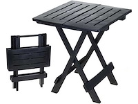 Inklapbare tuintafel - 79x72x92 cm - zwart - afbeelding 1 van  1