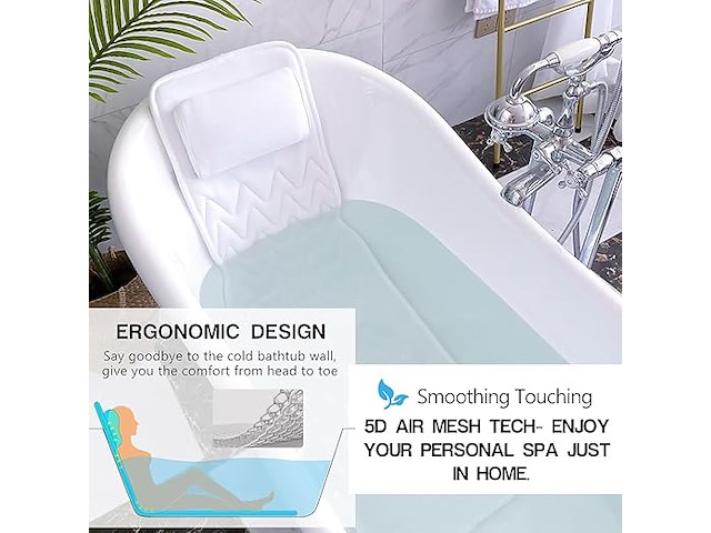 Inmorven badmat met hoofdsteun - afbeelding 5 van  5