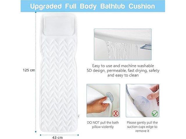 Inmorven badmat met hoofdsteun - afbeelding 2 van  5