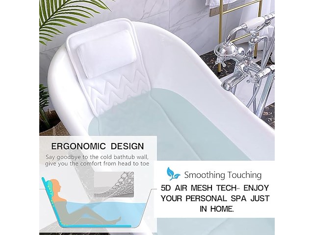 Inmorven badmat met hoofdsteun - afbeelding 3 van  3