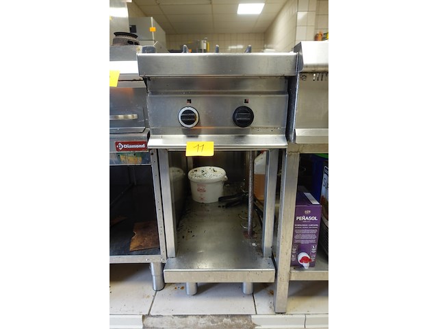 Inox 2-spits gasfornuis - afbeelding 1 van  3