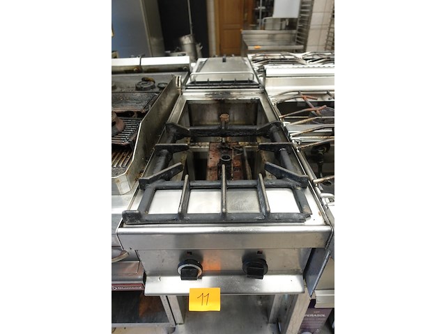 Inox 2-spits gasfornuis - afbeelding 2 van  3