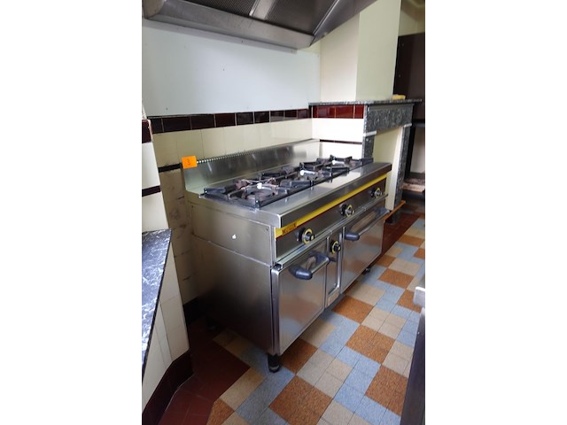 Inox 3-pits gasfornuis met oven mas-baga - afbeelding 2 van  9