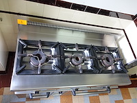 Inox 3-pits gasfornuis met oven mas-baga - afbeelding 3 van  9