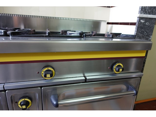 Inox 3-pits gasfornuis met oven mas-baga - afbeelding 5 van  9