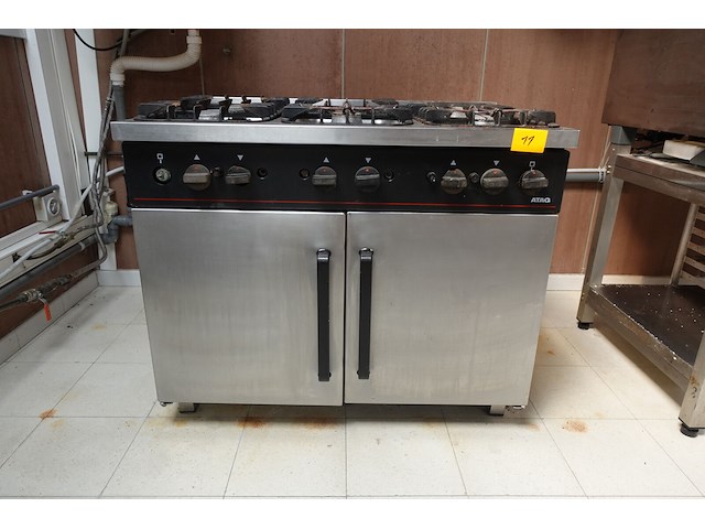 Inox 6-pits gasfornuis atag - afbeelding 1 van  11