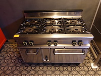 Inox 6-pits gasfornuis met oven mas-baga - afbeelding 7 van  14