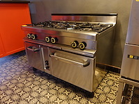 Inox 6-pits gasfornuis met oven mas-baga - afbeelding 8 van  14