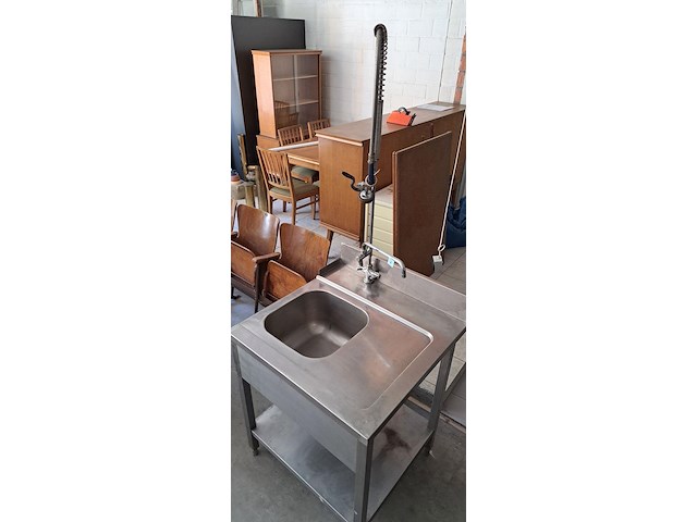 Inox afwastafel met kraan - afbeelding 2 van  2