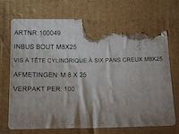 Inox bouten 8x25 ca. 8 doosjes x100st. - afbeelding 2 van  2