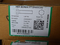 Inox bouten m10x25 ca.4 dozen x100st. - afbeelding 2 van  2