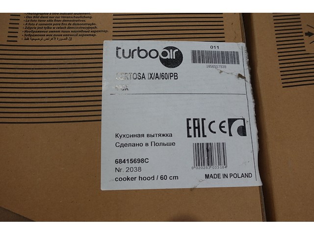 Inox dampkap turboair - afbeelding 2 van  3