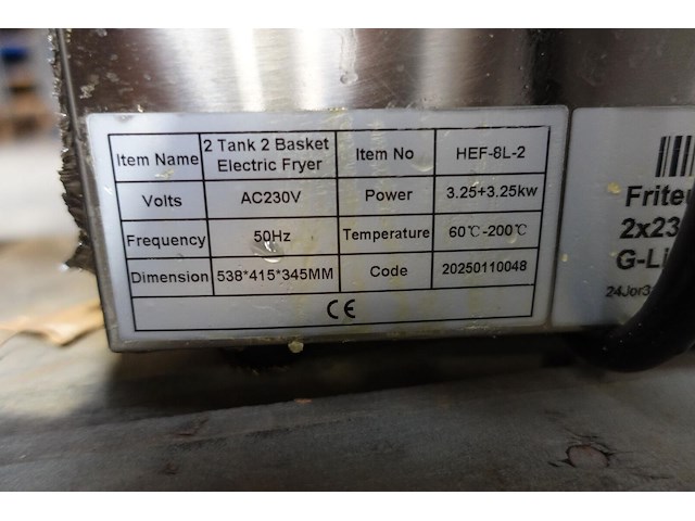 Inox dubbele friteuse g-line - afbeelding 5 van  6